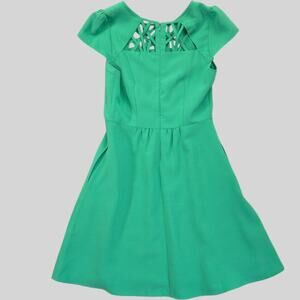 Esley Dress Womens Small Green Cap Sleeve Pockets